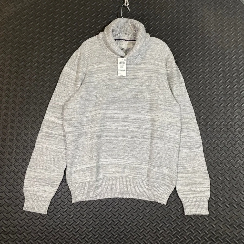 NWT Sun + Stone Gray Pullover Long Sleeve Sweater Men's Size XXL